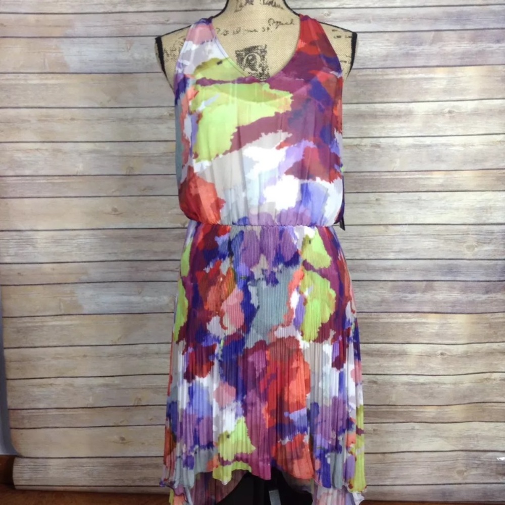 ❗️SOLD❗️Guess Kaliedo pleated high low dress - Picture 3 of 8